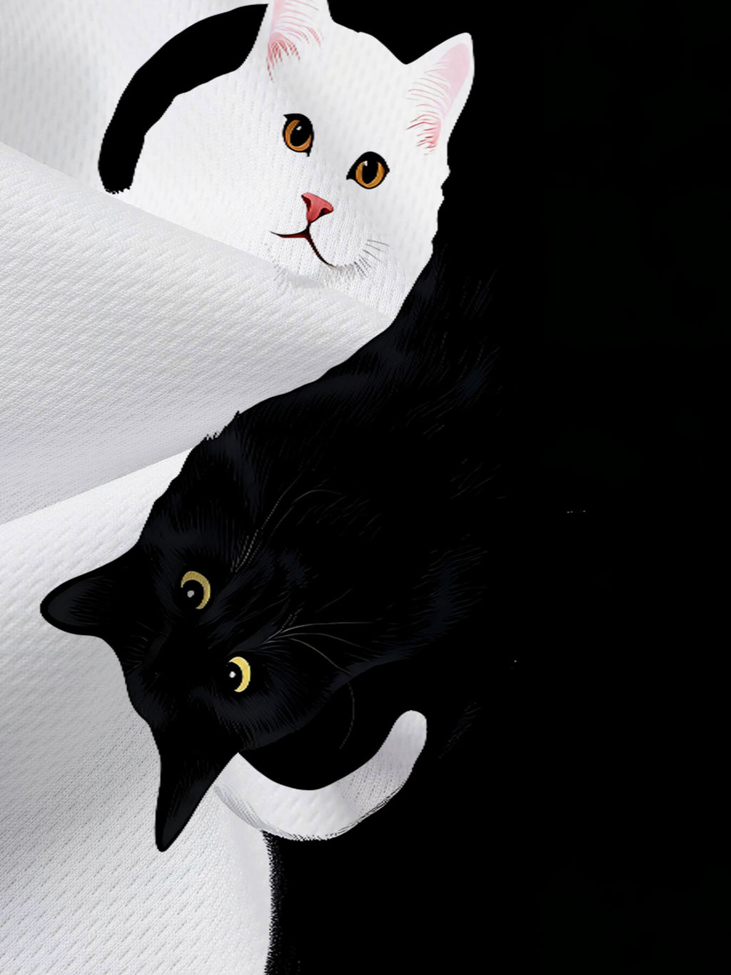 Women's Cat Lover T-Shirt with Full-Body Black & White Kitten Print - Short Sleeve Crew Neck Summer Top Suitable for Daily Wear, Outdoor, Casual for Cat-Themed Outfits - Mixed colors