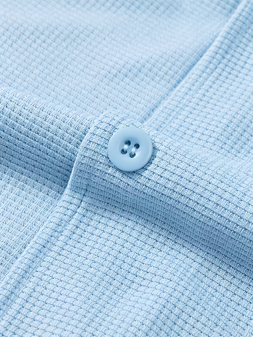 Men'S Spring Autumn New Waffle Check Blazer Collar Cardigan Single Button Double Pocket Business Casual All-Match Long Sleeve Jacket, Knit Soft Comfortable Fashion Solid Color Outerwear Suitable for Daily Outings, Dates, Holidays, And Travel - Blue (upgrade)