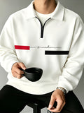 Men's Fashion Half-Zip Sweatshirt, Casual Novelty Men's Sweatshirt, Essential Choice for Home and Leisure - Mixed colors