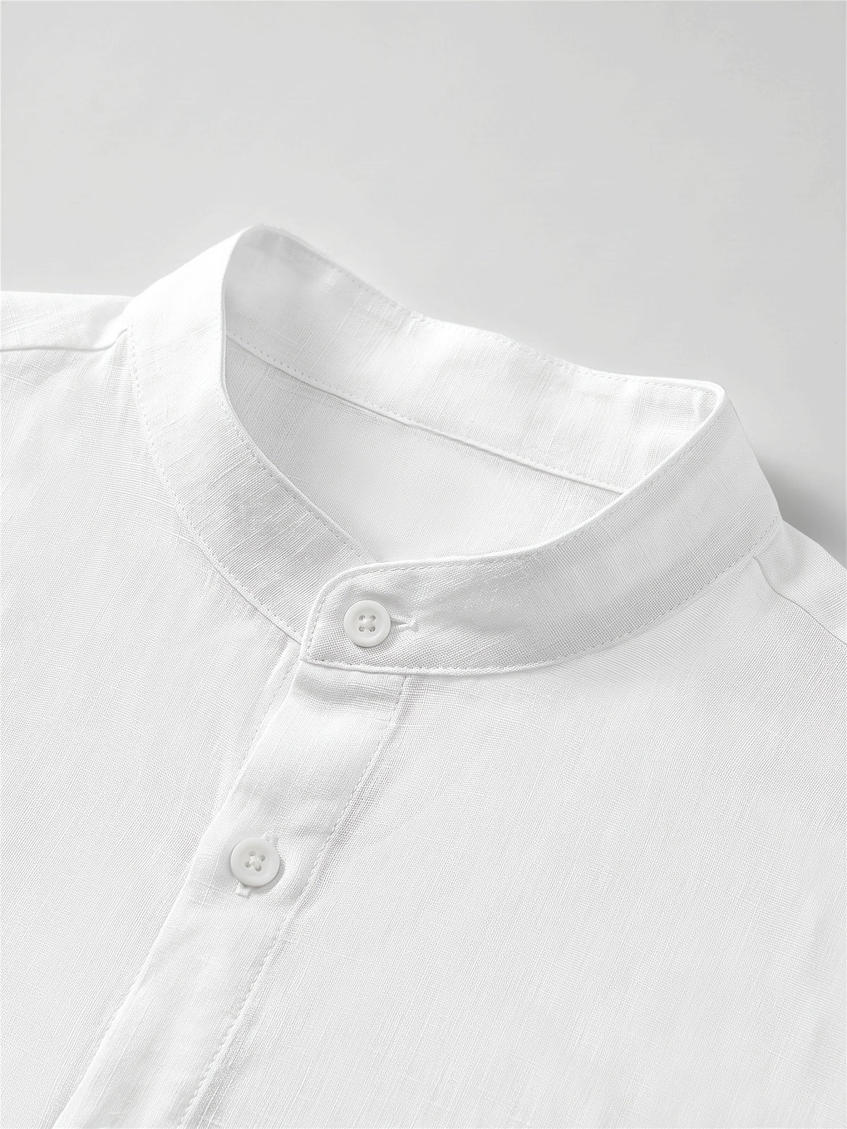 Zhiyu OBM Men's New Stand Collar Solid Color -Look Long Sleeve Shirt 4pcs Set, Simple Stand Collar Design, High-Quality Men's Long Sleeve Button- Shirt for Spring, Autumn, and Winter - Suitable for Outdoor Leisure, Vacation, Travel, and Formal Wear - White + Sky Blue + Pink + Rose Red