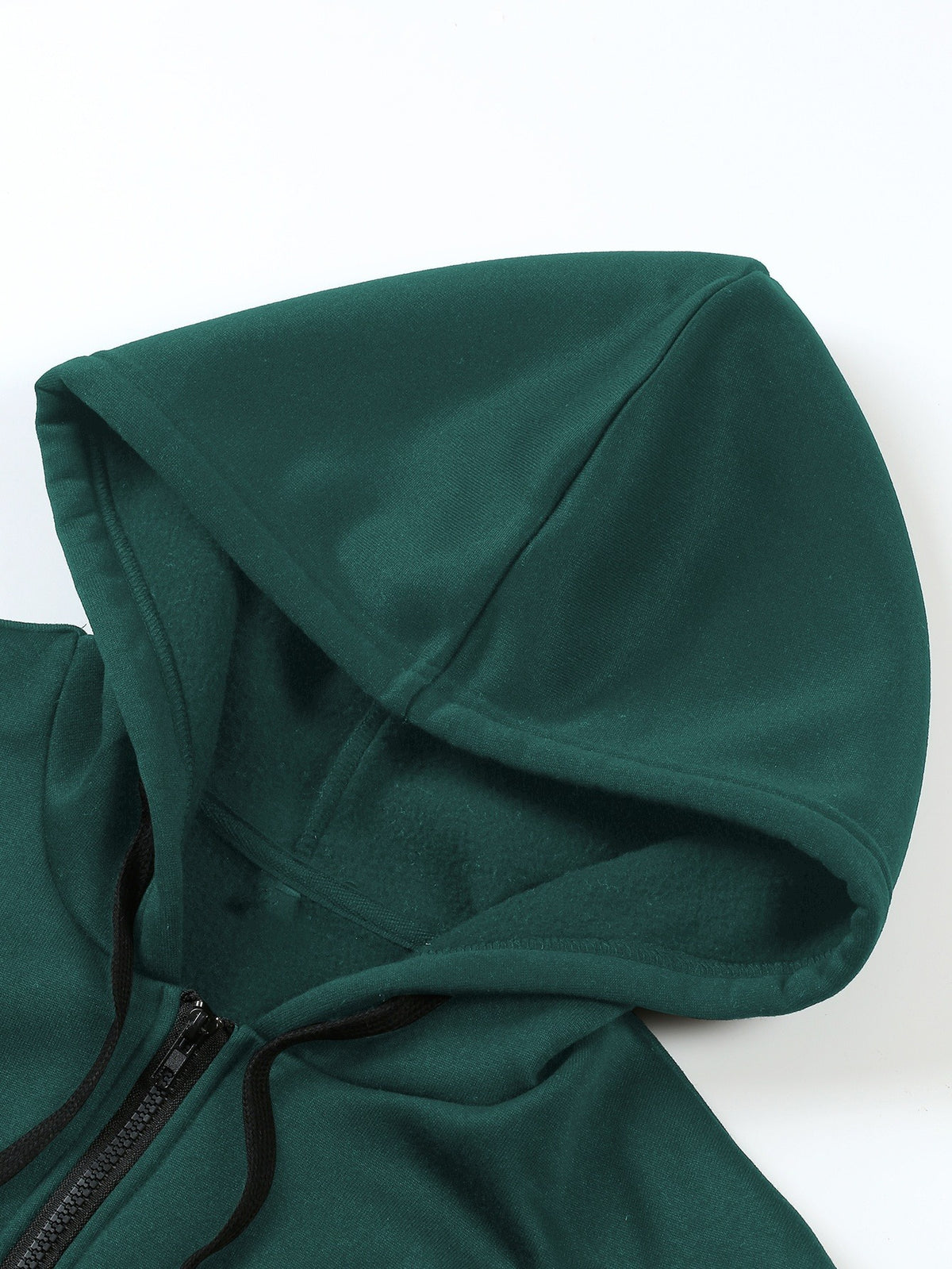 Plus Size - Plus Size - Plus Size Women'S Casual Autumn And Winter Letter Print Sweatshirt, Long Sleeve Pocket Hooded Zip Jacket, Women'S, Hoodie - Green