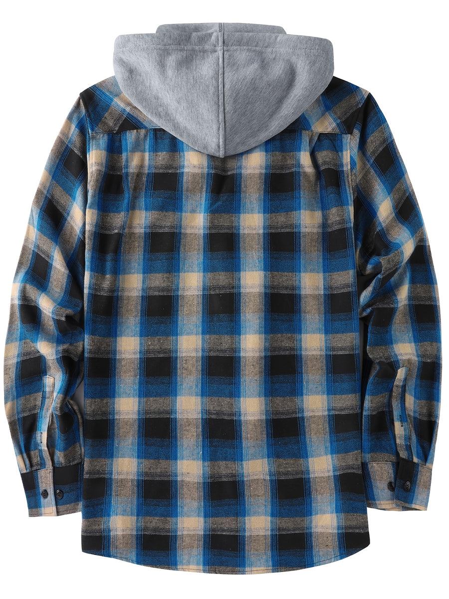 Men's Hooded Sweatshirt - Grid 7