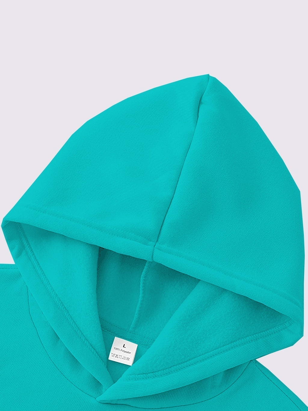Trendy Letter Women'S Casual Hooded Sweatshirt with Front Print - Machine Washable, All-Season Versatile Pullover, Fashionable And Trendy, Durable Material, Comfortable Fabric, Printed Sweatshirt, Casual Wear, Urban Style, Fashion Enthusiast - Cyan