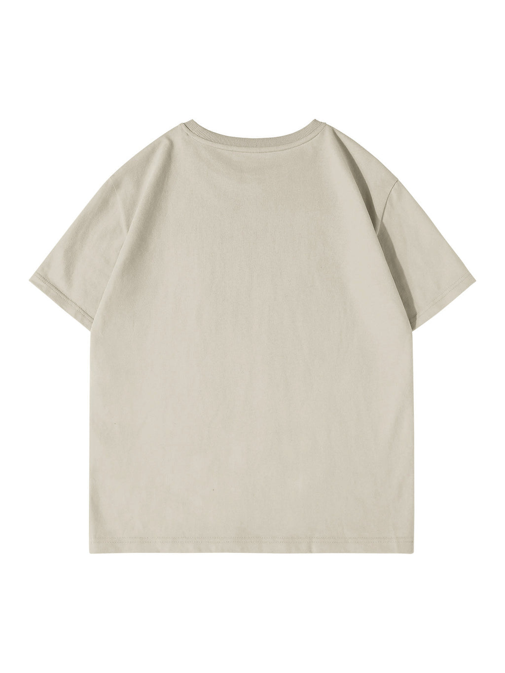 100% Men'S Summer Casual T-Shirt, Loose Fit - Light Khaki