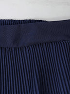 Women's Fashion Solid Color Loose Fit Casual Shorts - Navy Color