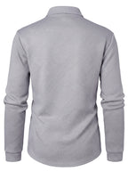 Pring/Autumn New Men's POIO Shirt Fashionable And Atmospheric Casual Knit Jacquard T-Shirt Men's Clothing - Grey