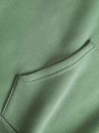 Cartoon Men's New Trendy Autumn Winter Hoodie, Casual Daily Drawstring Hooded Sweatshirt with Creative Design Print, Front Kangaroo Pocket, Unisex Top - Light Green