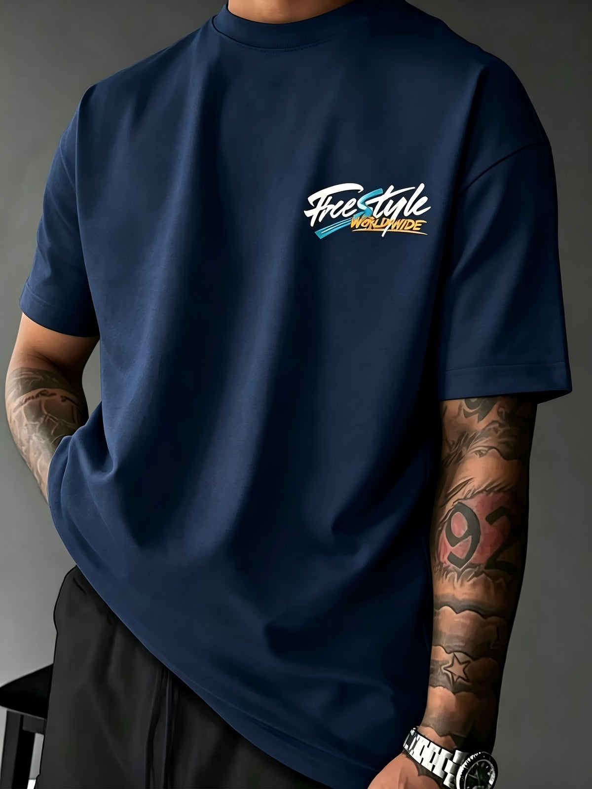 Men'S Short Sleeve T-Shirt Novelty 2D Duck Print Loose Fit Crew Neck Breathable Quick Dry Casual Top for Daily Work Outdoor Travel Halloween Promotion Style - Navy Color