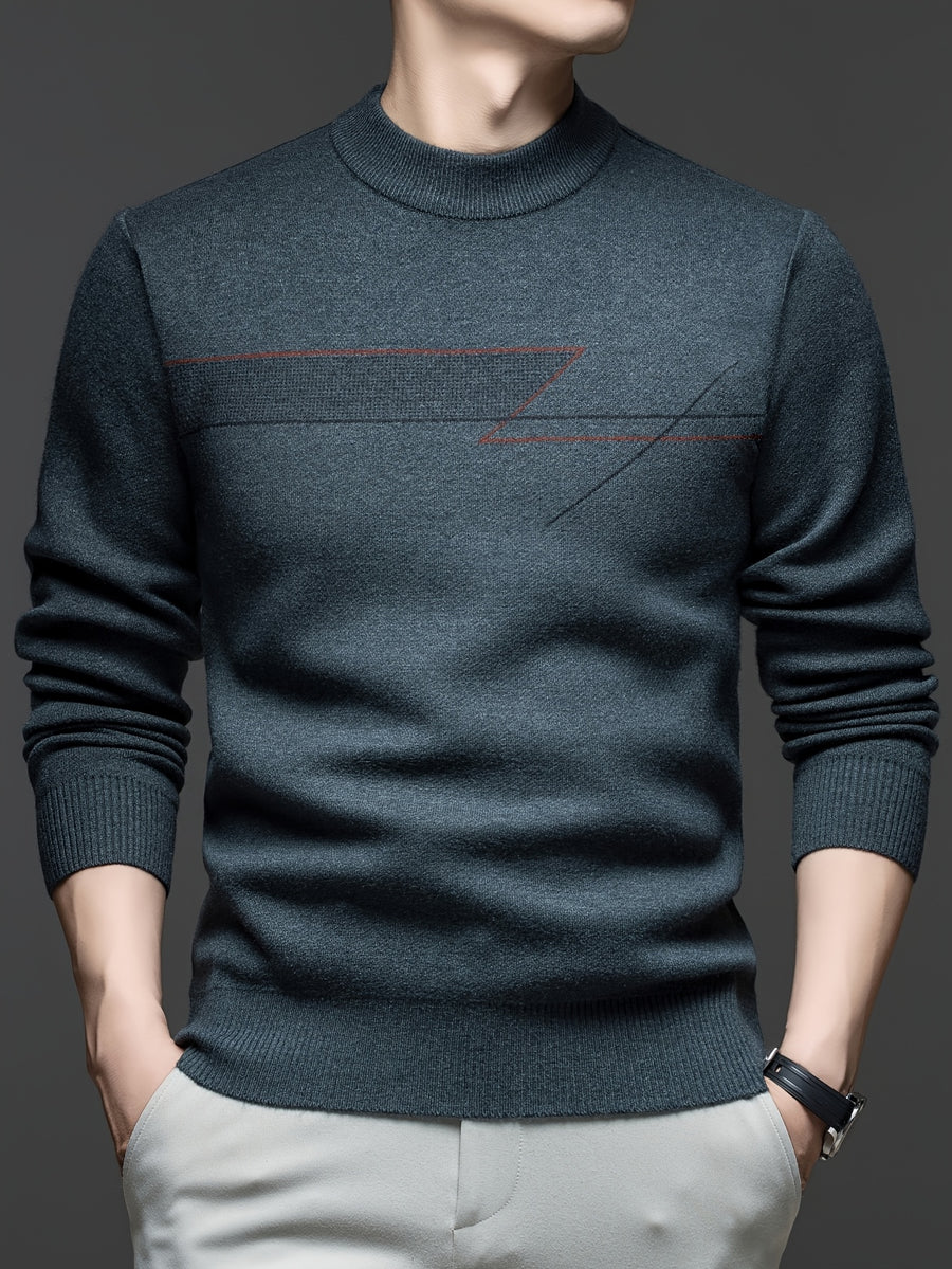 Minimalist Urban Warm Sweater, Wear-Resistant for City Casual Wear - Green