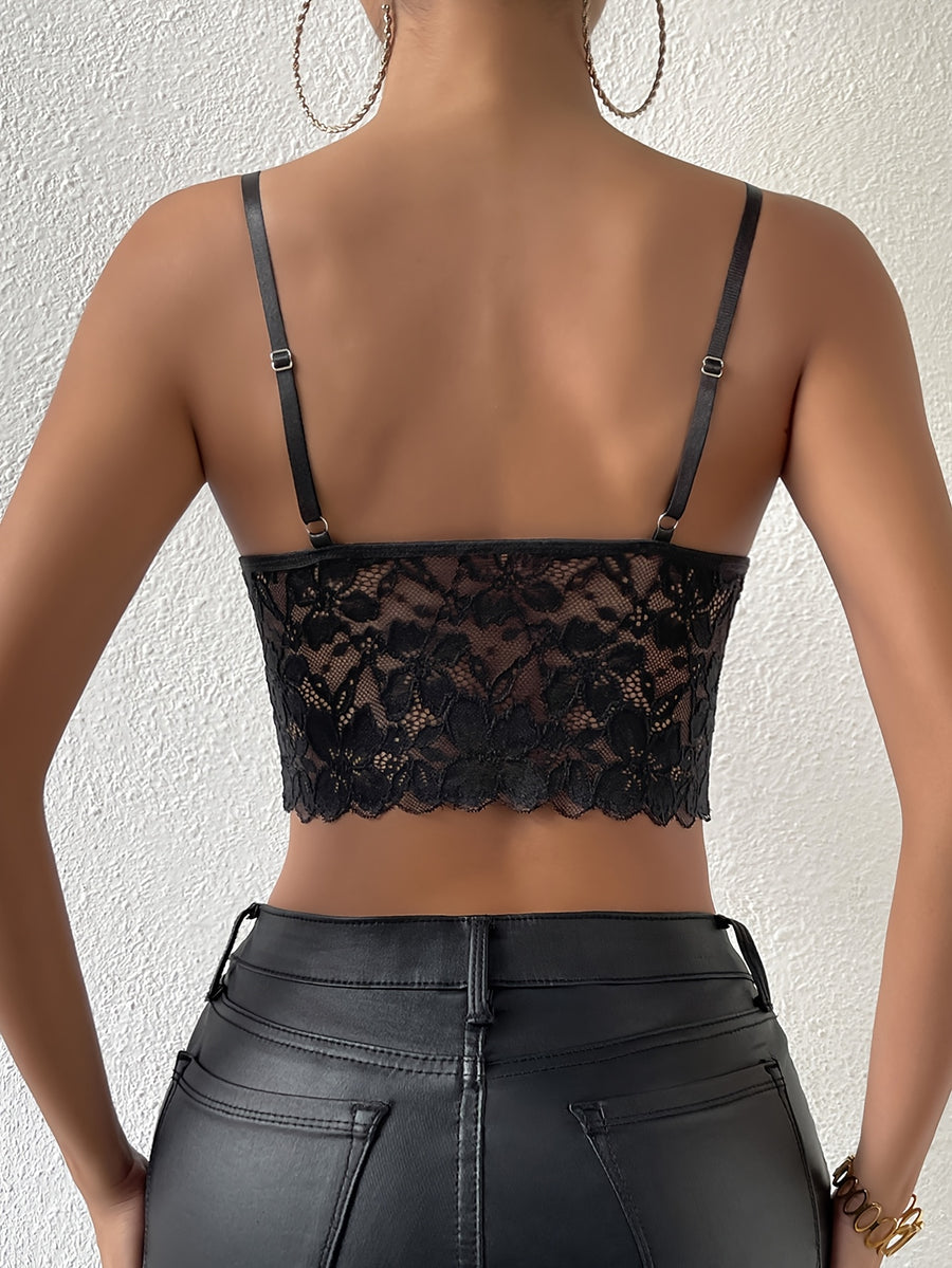 Style Western Style Sexy Hot Cross-Border European Women'S Lace Patchwork Sheer Sexy Top Spring Autumn New - Black