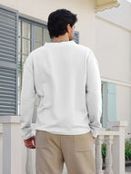 Fall Winter Men'S Casual Cable Knit Pullover, V-Neck Long Sleeve Textured Sweater with Ribbed Neckline, Cuffs, And Hem, Relaxed Everyday Top for Business Casual, Weekend, Dinner, Vacation, Travel, And Outdoor Walks - White