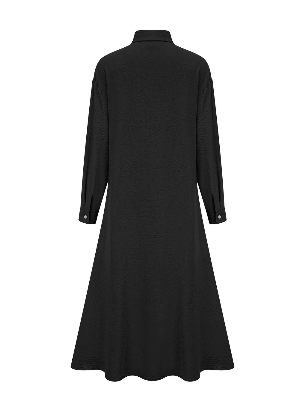 Women'S Fashion Long Shirt Dress, Dress - Black