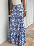 Women'S Casual Vacation All-Over Print Skirt - White