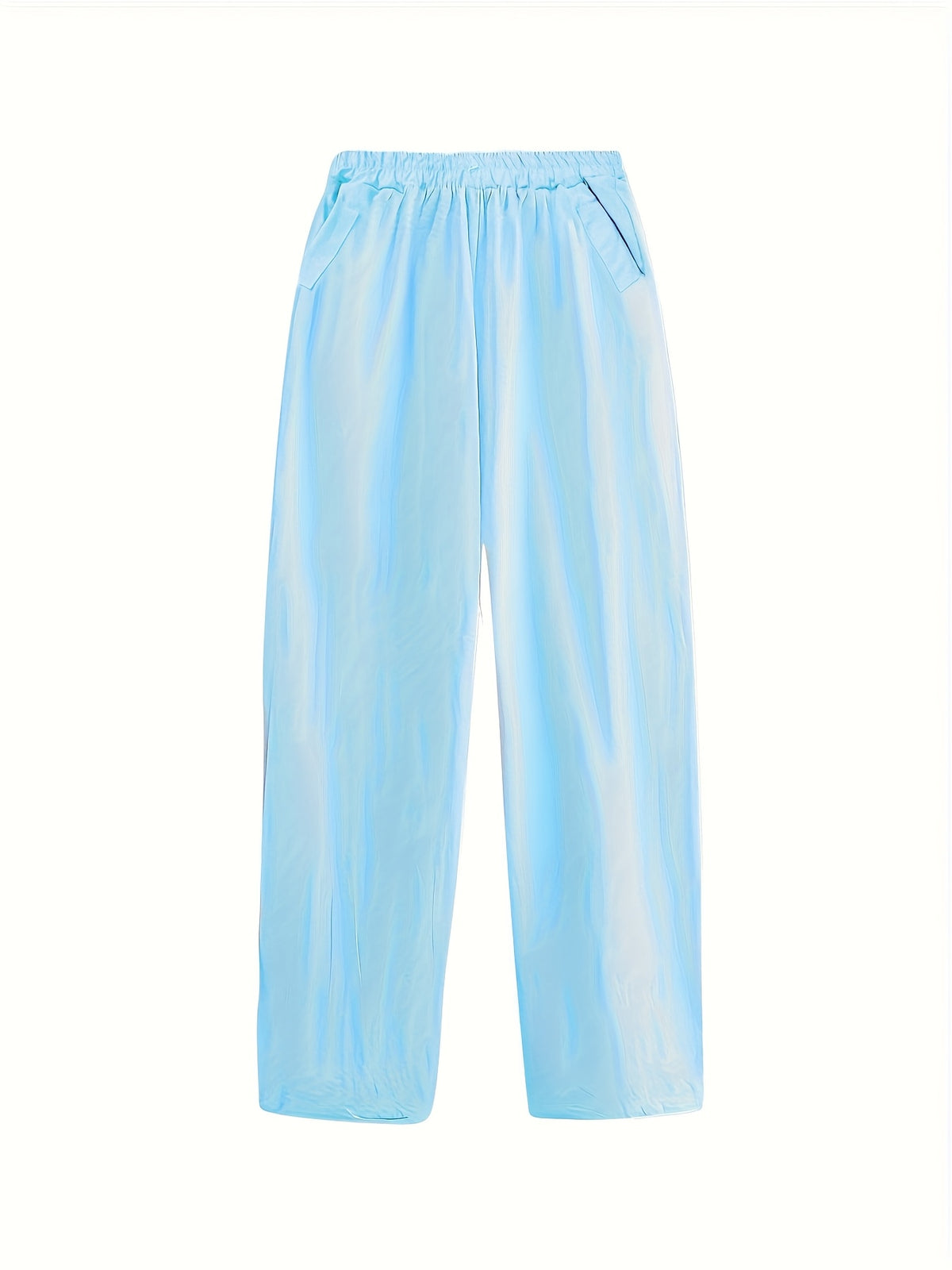Women'S Spring And Summer Fashion Casual Solid-Color Trousers, Suitable for Beaches, Walking, And Parties - Light Blue