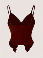 Sexy Fashion Spaghetti Strap Camisole for Women - Burgundy