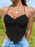 Women'S Fashion Halter Neck Breathable Camisole - Black