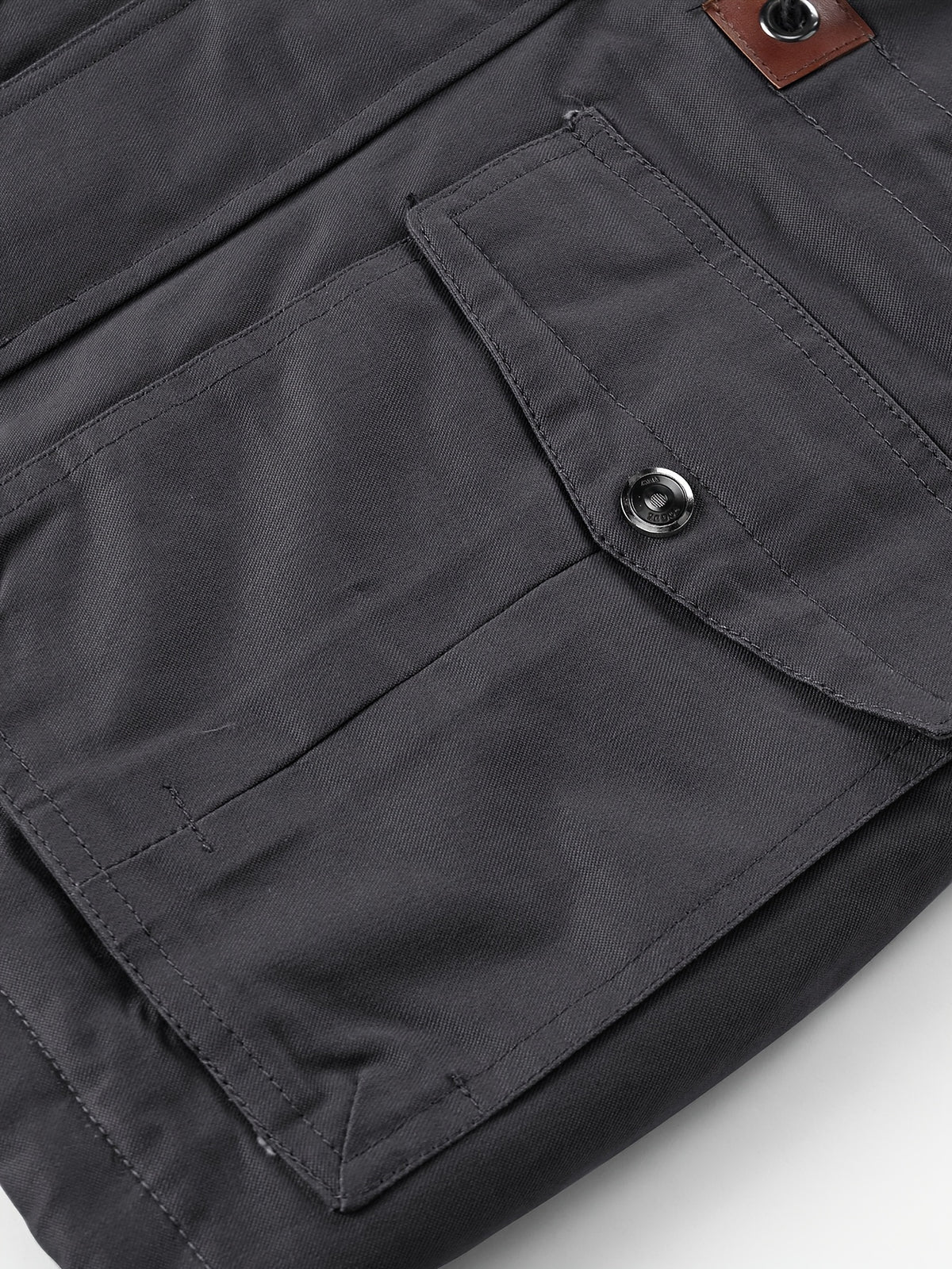 Men'S Winter Fleece-Lined Hooded Jacket - Thick Warm Insulated, Multiple Pockets, 100% Polyester Casual Coat, Machine Washable Regular Fit for Autumn/Winter Outdoor Wear, Winter Outerwear - Black