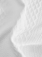 Men'S Summer Jacquard Short-Sleeve Polo Shirt, Button-Up Collar Design, High-Stretch Textured Fabric, Suitable for Business Office Casual Wear - White