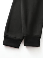 Men's Fashion Trendy Casual Solid Color Hooded Sweatshirt - Black