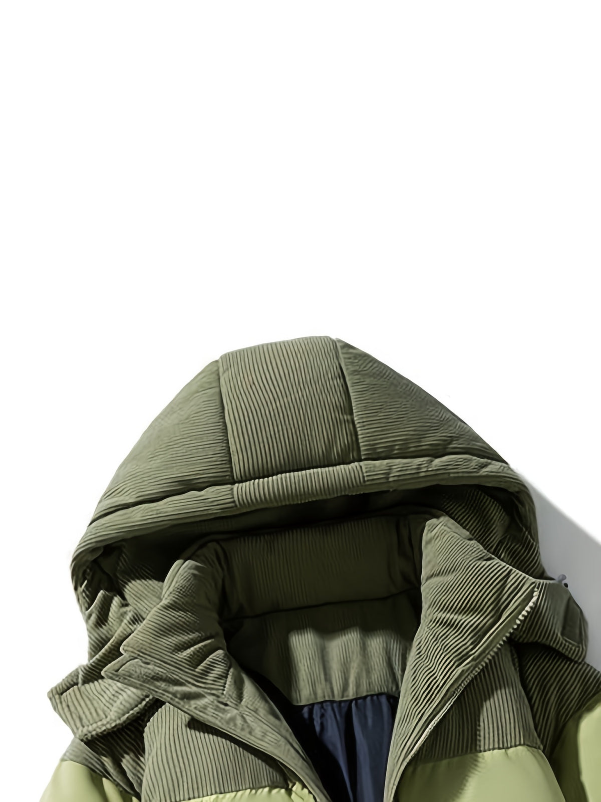 2025 New Winter Removable Hood Jacket Men'S Casual Print Hooded Coat Thickened Trendy Top Outerwear Men - Green
