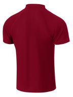 3-Pc Value Men'S Henley Shirt Short Sleeve Waffle Knit Breathable Stand Collar Polo Shirt Raglan Slim Fit Summer Sports Commute Versatile Top - White+Wine Red+Black