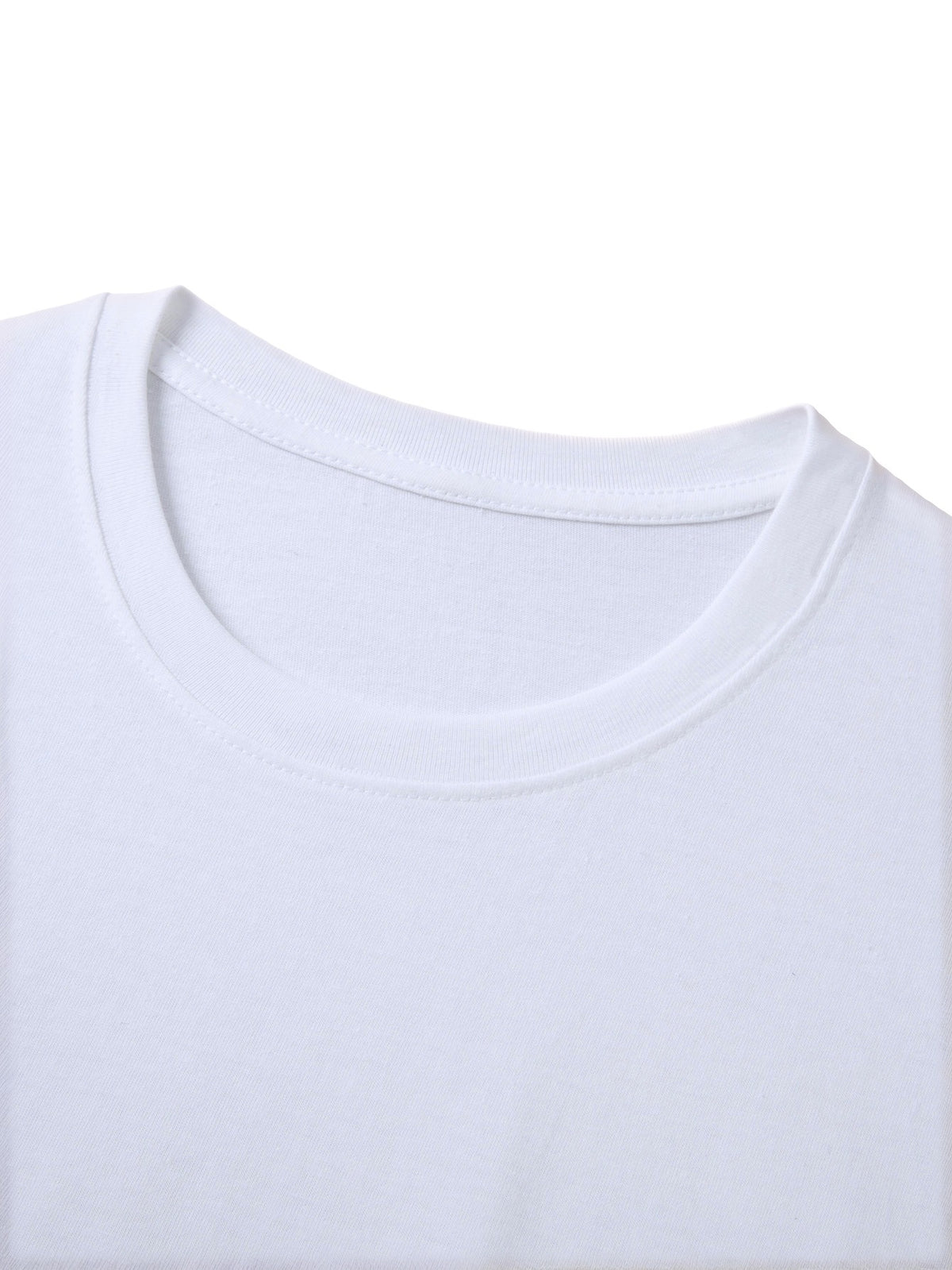 100% Cotton Men's T-Shirt, Spring/Autumn Long Sleeve, Standard Fit, Daily Casual Versatile Top, Fashionable, Elegant, , and Fun Print - White