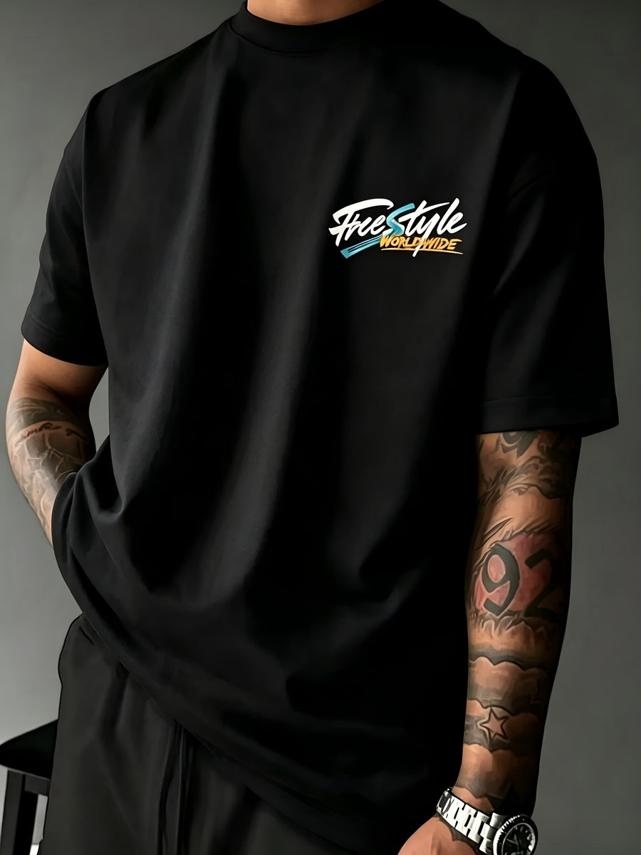 Men'S Short Sleeve T-Shirt Novelty 2D Duck Print Loose Fit Crew Neck Breathable Quick Dry Casual Top for Daily Work Outdoor Travel Halloween Promotion Style - Black