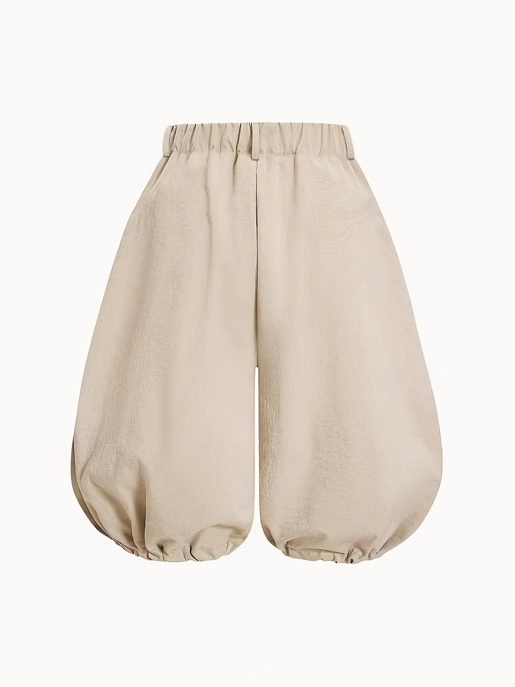 [ZLLZ] Women'S Summer High-Waist Loose Shorts with Button-Design Back Waistband, Casual Lantern Style Knee-Length Longer Shorts, Loose Fit for Daily Casual Wear - Khaki