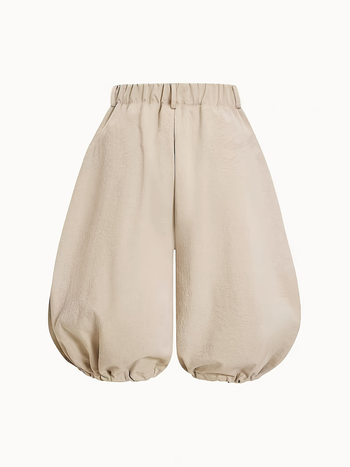 [ZLLZ] Women'S Summer High-Waist Loose Shorts with Button-Design Back Waistband, Casual Lantern Style Knee-Length Longer Shorts, Loose Fit for Daily Casual Wear - Khaki