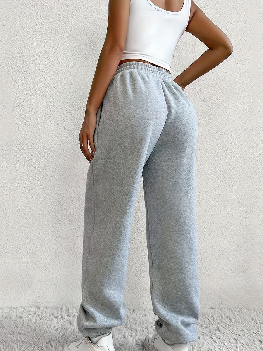 Women'S Casual Pants with Pockets, Loose-Fitting Joggers, Tapered Sweatpants, Women'S Trousers - Light Grey