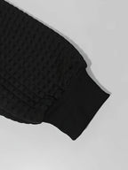 Ladies Stylish Warm Hooded Coat Jacket - Black