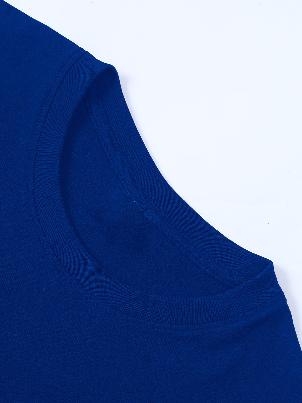 Minimalist Line Bear 'OK' Letter Print T-Shirt, Loose Fit, Casual and Relaxed Vibe, Perfect for Stylish Youthful Daily Street Outfits. - Blue