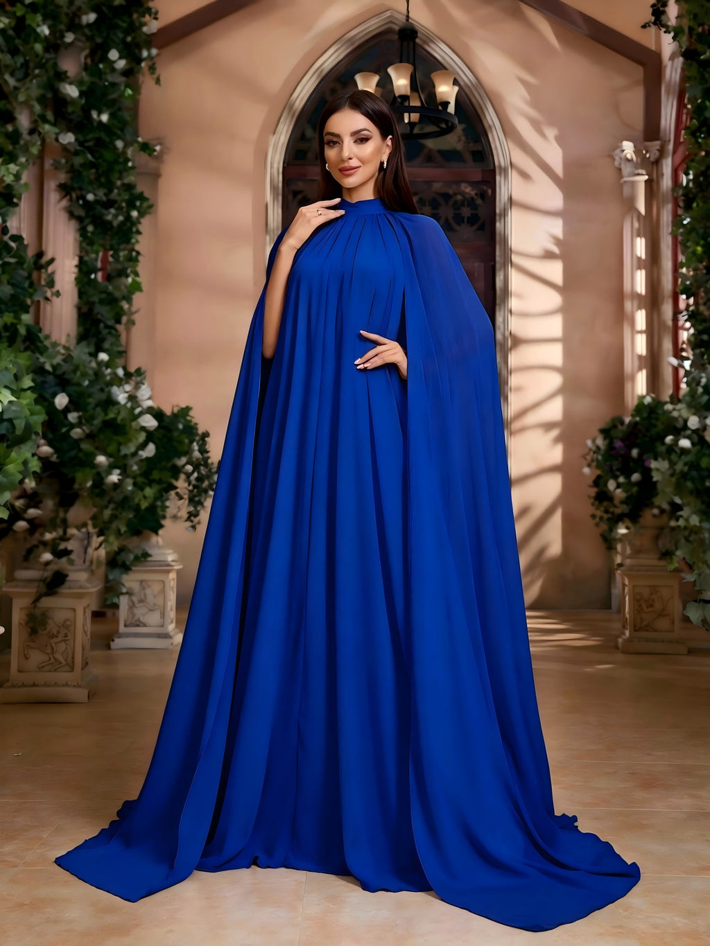 Elegant And Exquisite Evening Dress, Full Skirt Women'S Long Dress, Party Dress, New Women'S Dress, Hosting Performance Dress, Bridesmaid Dress, Casual Dress, Prom Dress, Summer Dress, Graduation Dress, Women'S Sexy Performance Dress - Royal Blue