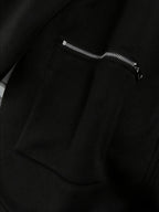 Women'S Fashion Jacket Zip-Up Coat - Black