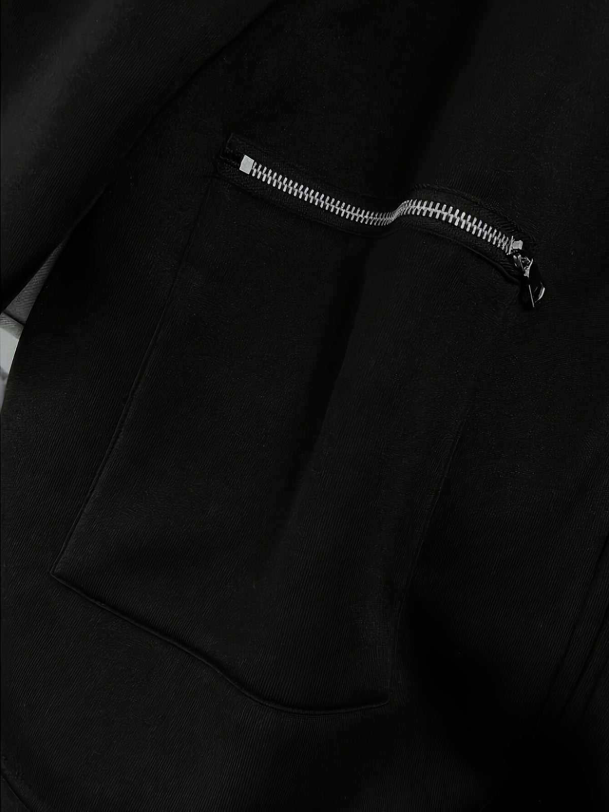 Women'S Fashion Jacket Zip-Up Coat - Black