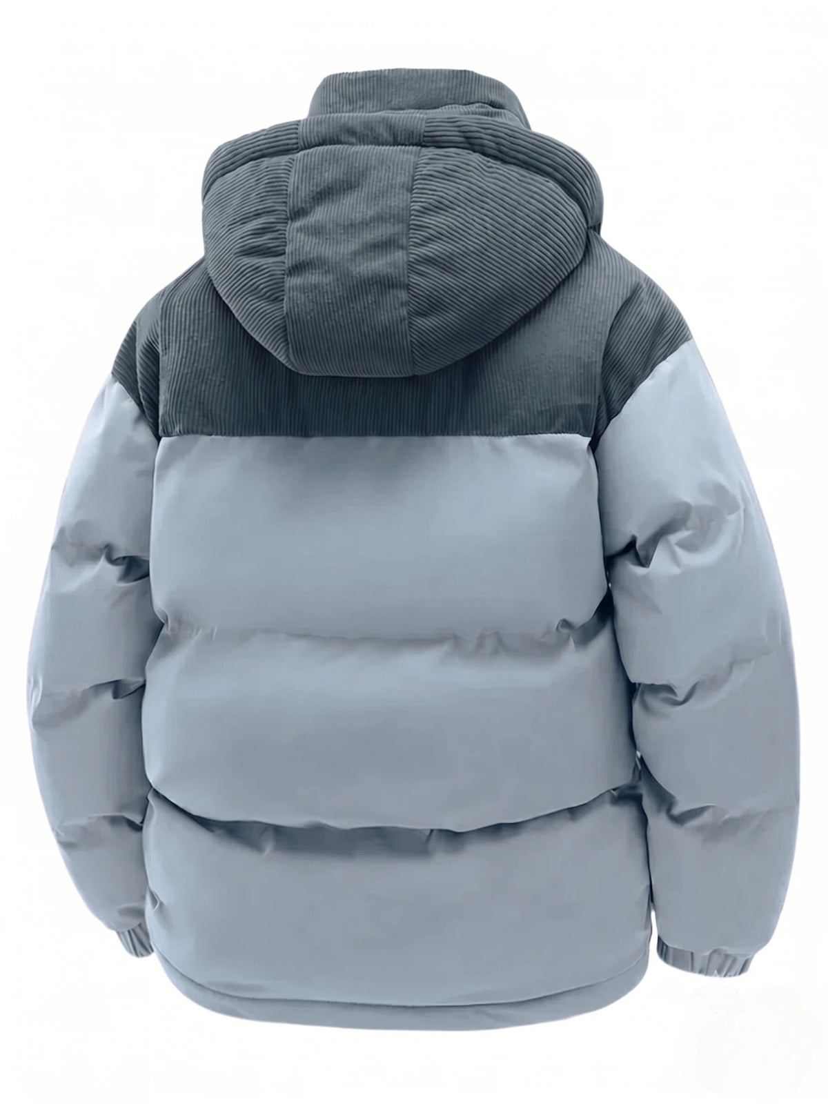 New Men'S Fall Winter Thick Corduroy Jacket Casual Warm Coat - Hooded Jacket, Removable Hood, Warm Winter Overcoat, Suitable for Casual And Formal Occasions, Easy Care Hand Wash Design, Winter Dress, Durable Material - Blue