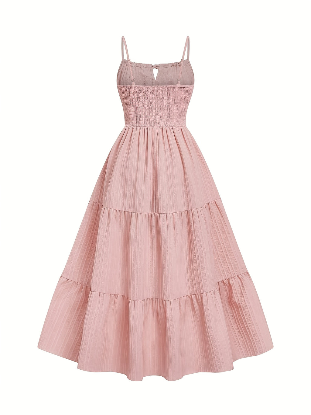 Dress, Lace Detail, Elegant Design, Suitable for Beach, Vacation, And Casual Wear - Pink