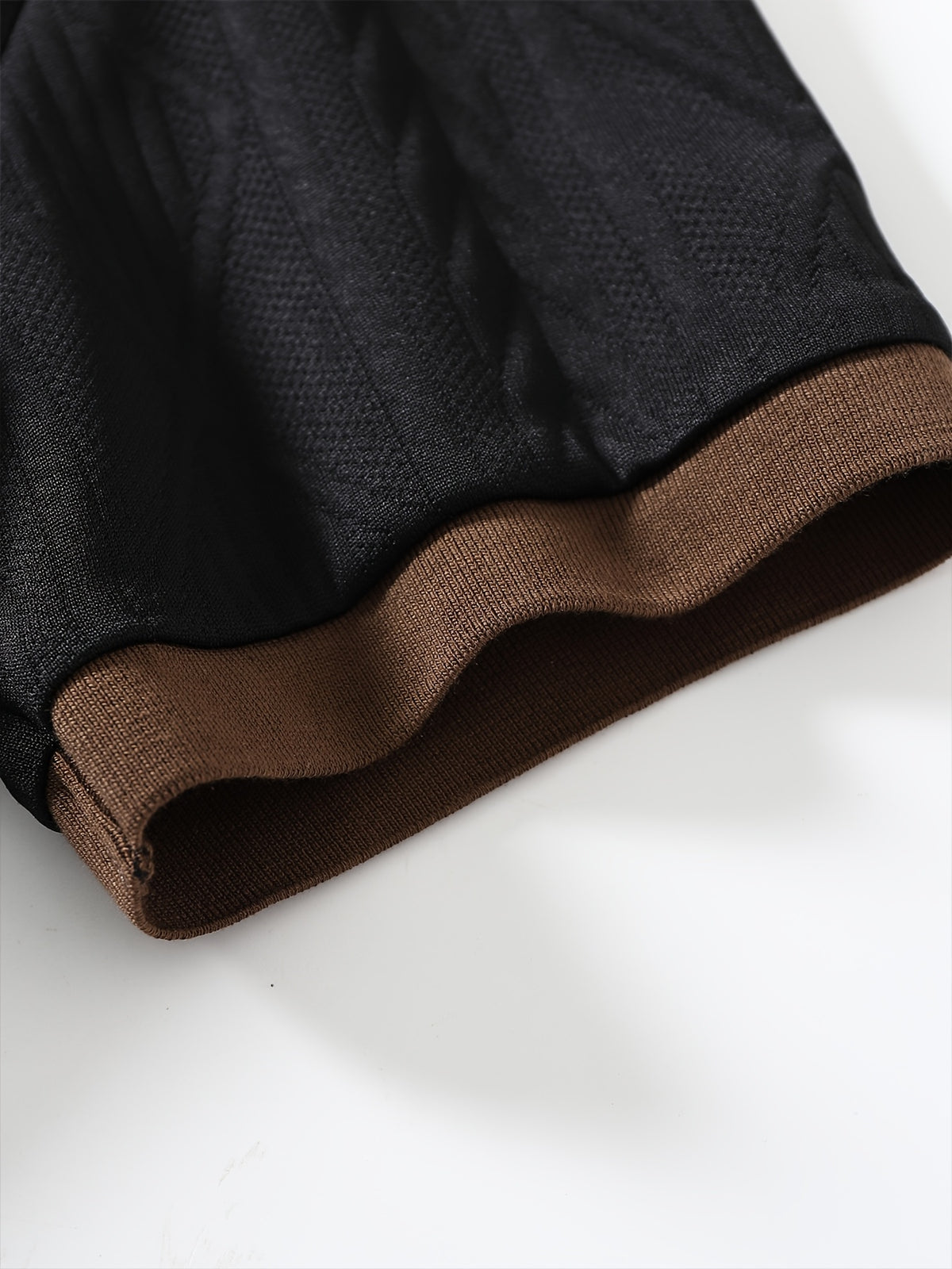 2pcs, High-Quality Men'S Short Sleeve Collared Casual Polo Shirts, 3D Foam Classical Vase Pattern, Textured Ribbed Fabric, Soft And Skin-Friendly Quick-Dry, 3D Cut, Understated And Tasteful. Suitable for Business Office, Outdoor Sports - Black+black