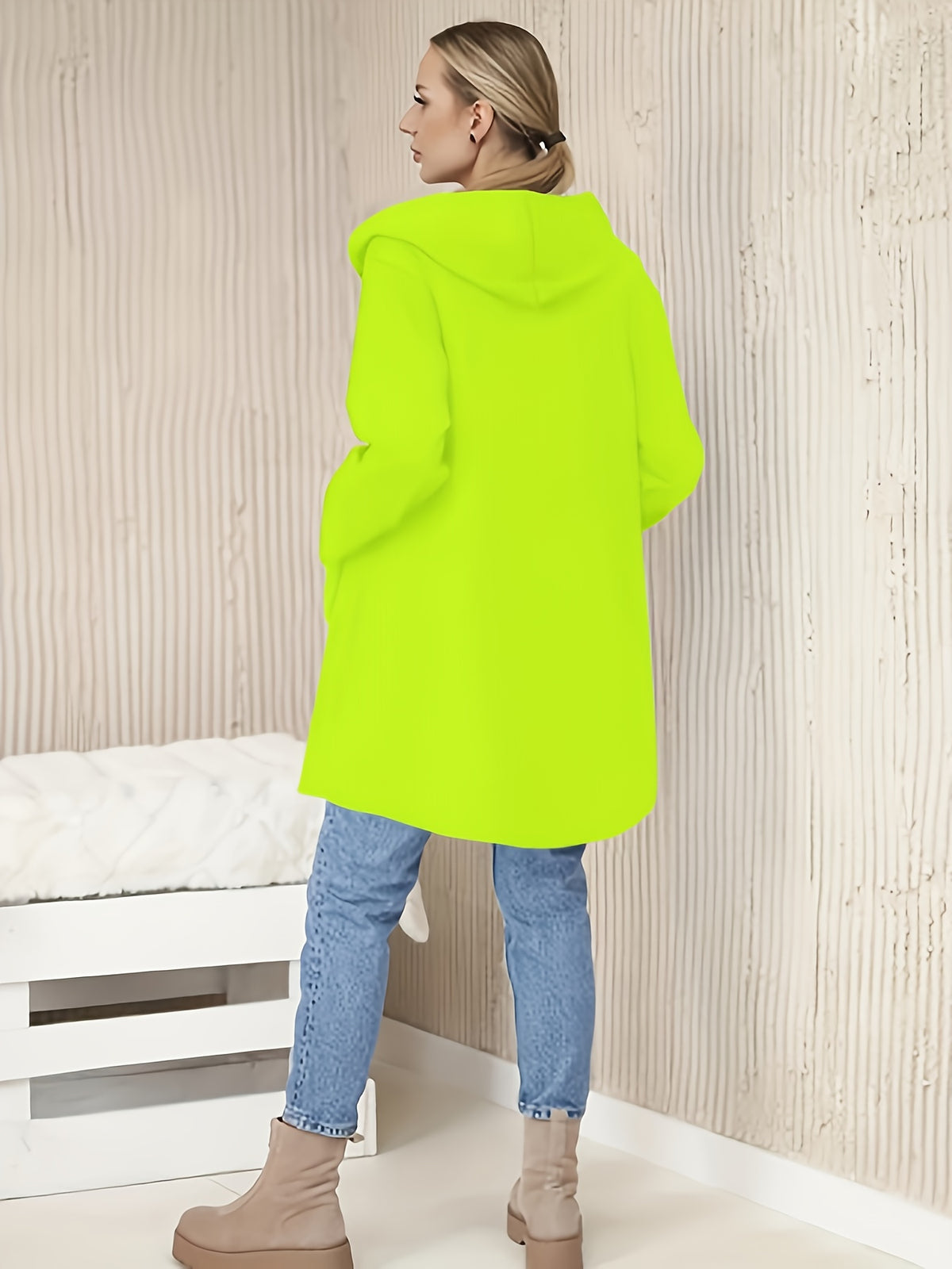 Women'S Casual Jacket EA6600 - Greenish Yellow