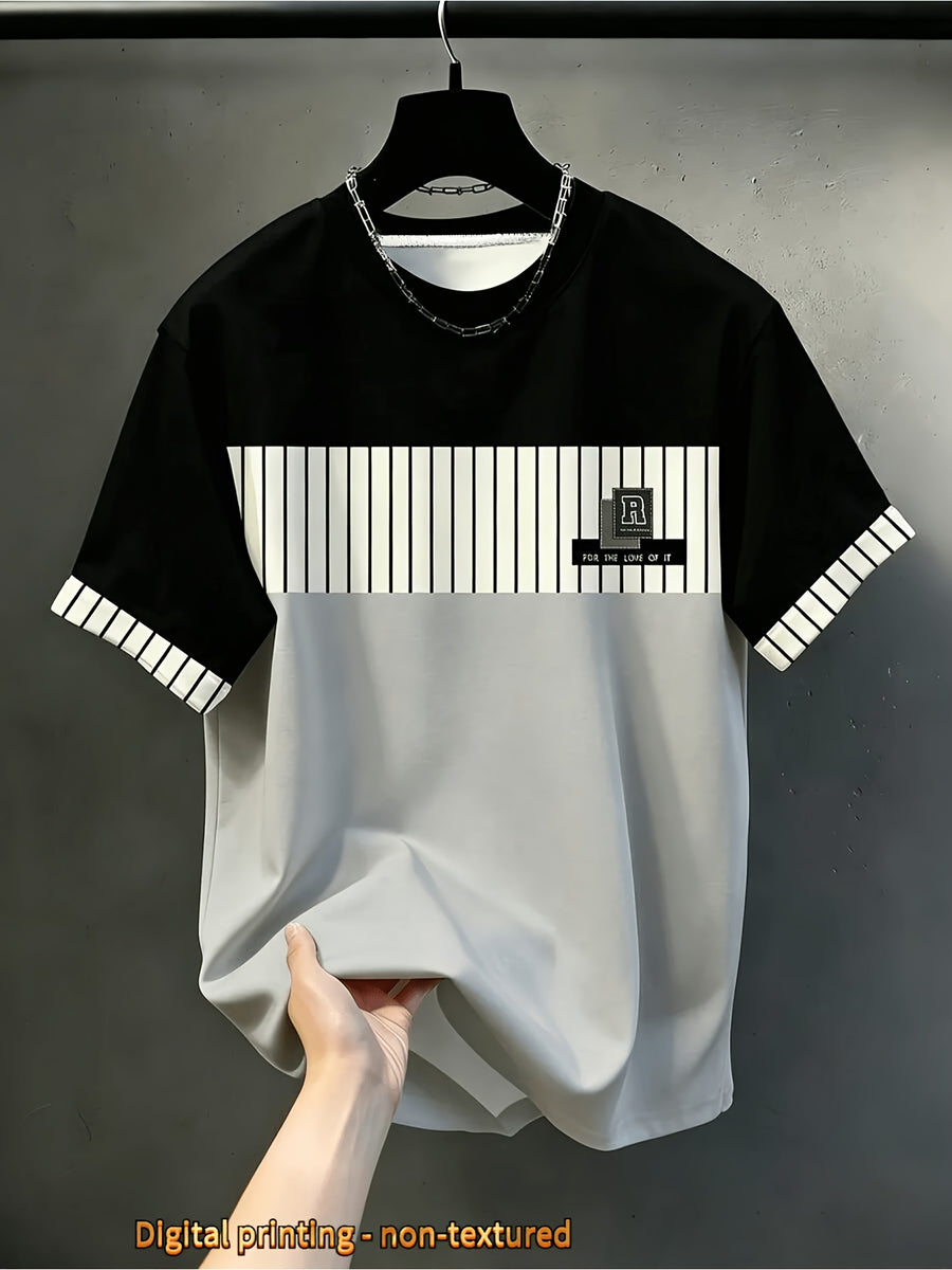 Men'S Pattern Print Design, Summer Fashion Men'S Casual Athletic Wear, Men'S T-Shirts - Mixed colors