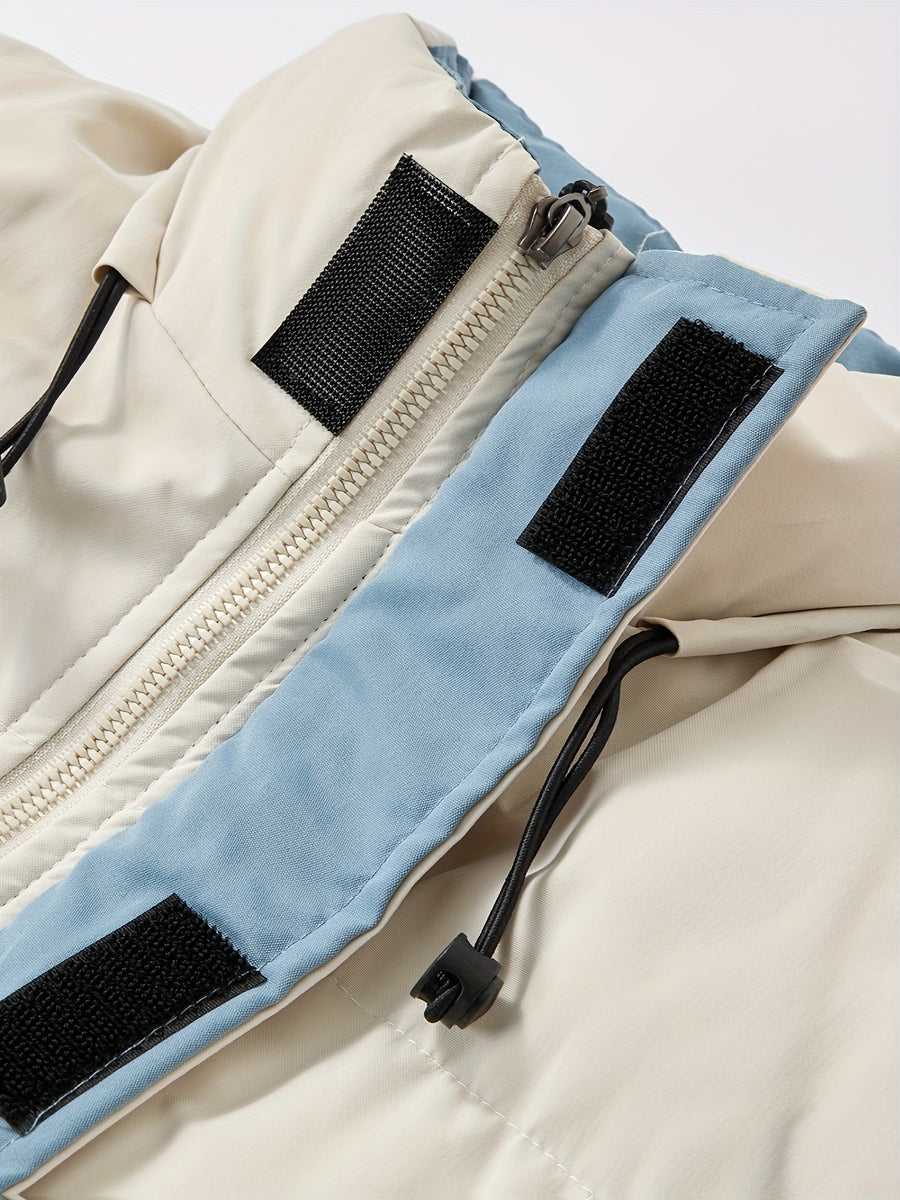 Men's Casual Warm Padded Coat | Autumn/Winter Long Sleeve Zip-Up Jacket, Windproof Padded Coat with Side and Inner Pockets, Ideal for Daily Wear, Outdoor Activities, and Parties, the Perfect Winter Essential, Great Gift for Son, Husband, or Male - White