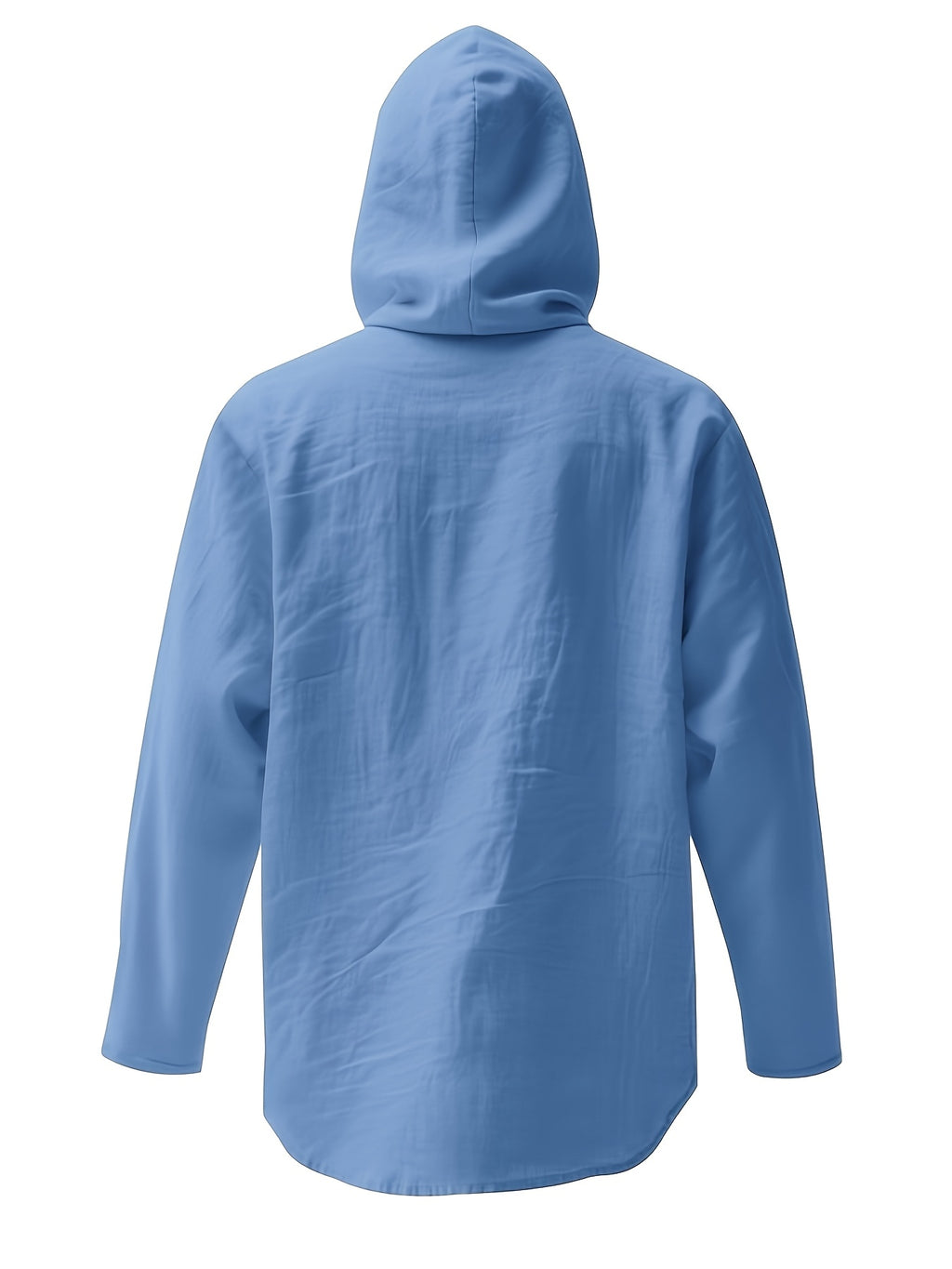 Men's Henley Shirt Linen Long Sleeve, Comfortable And Breathable Fabric, Suitable for Daily Outings, Outdoor Sports, Travel, And Vacation, Lightweight And Breathable Regular Fit, Ideal for Beach, Hiking, Evening Wear, And Casual Street Style - Sky Blue