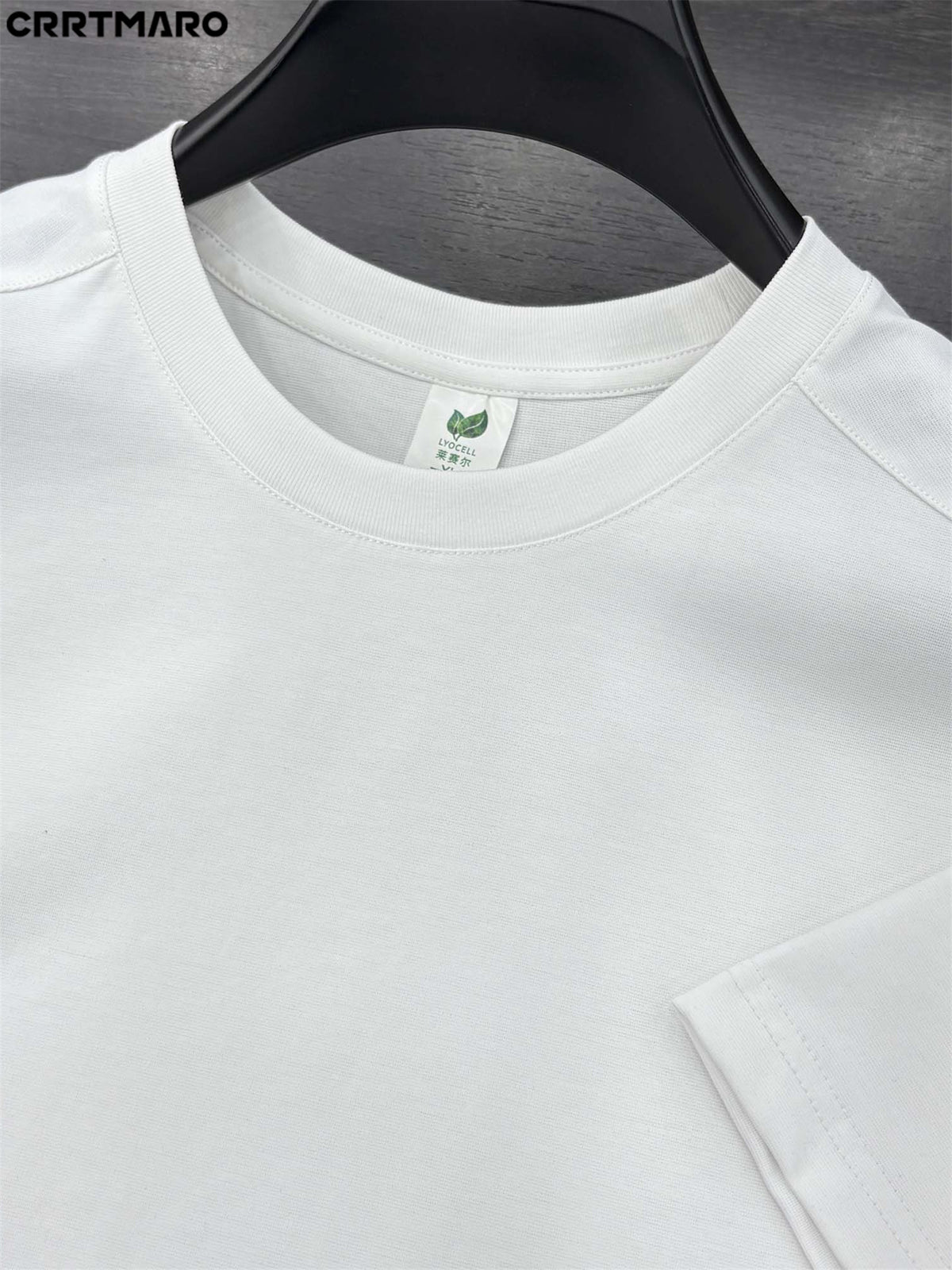 Katemar CRRTMARO New Summer Round Neck Ice Silky Fiber Fabric Quick-Dry Short Sleeve T-Shirt for Young Men, Loose Fit Casual Short Sleeve Top, Men's Apparel NKY - White