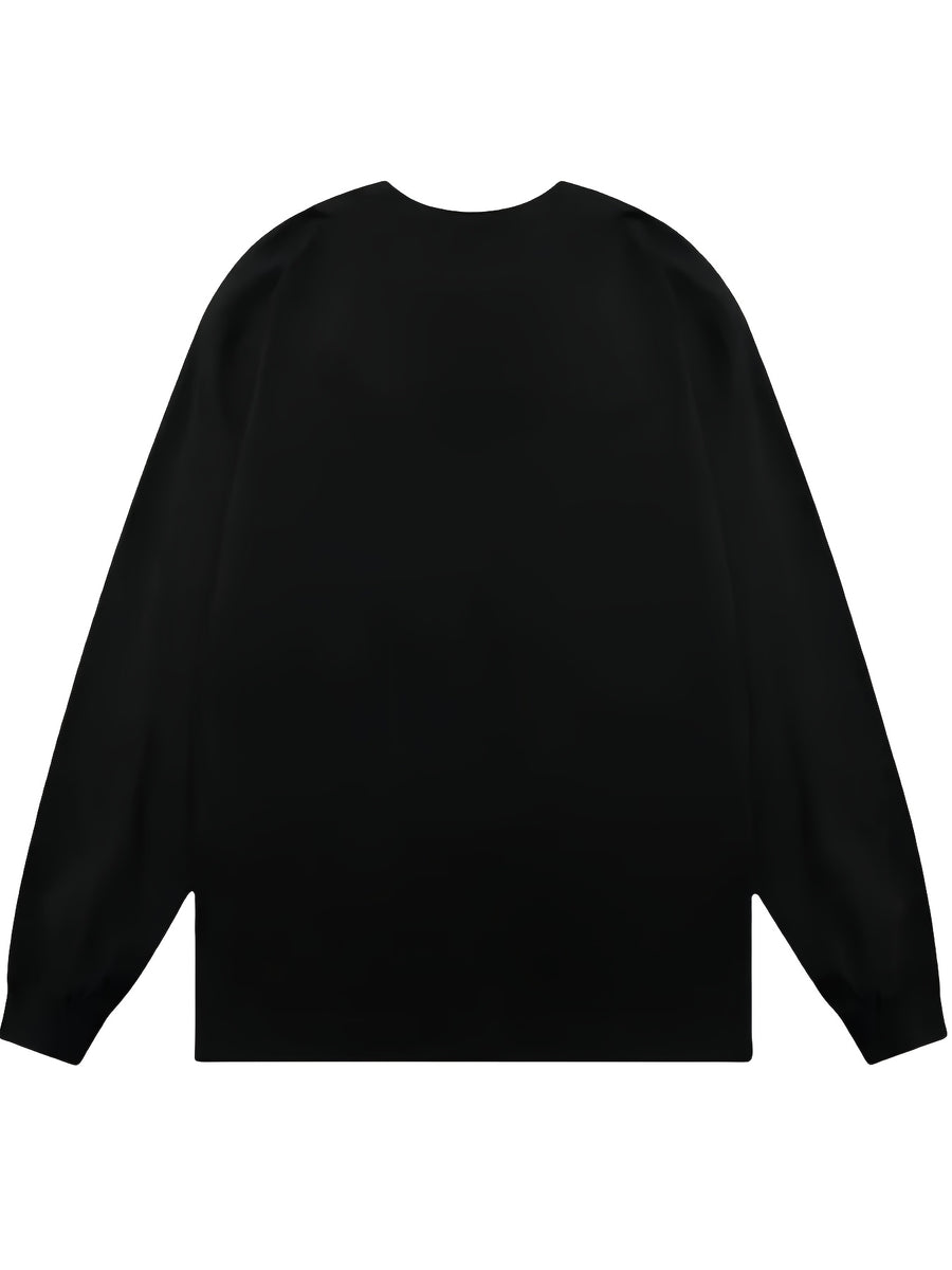 3-pc Men'S Crew Neck Long Sleeve T-Shirts for Spring And Autumn, Pullover Base Layer Shirts for Casual Daily Wear, Sports, And Jogging - White+Black+Black