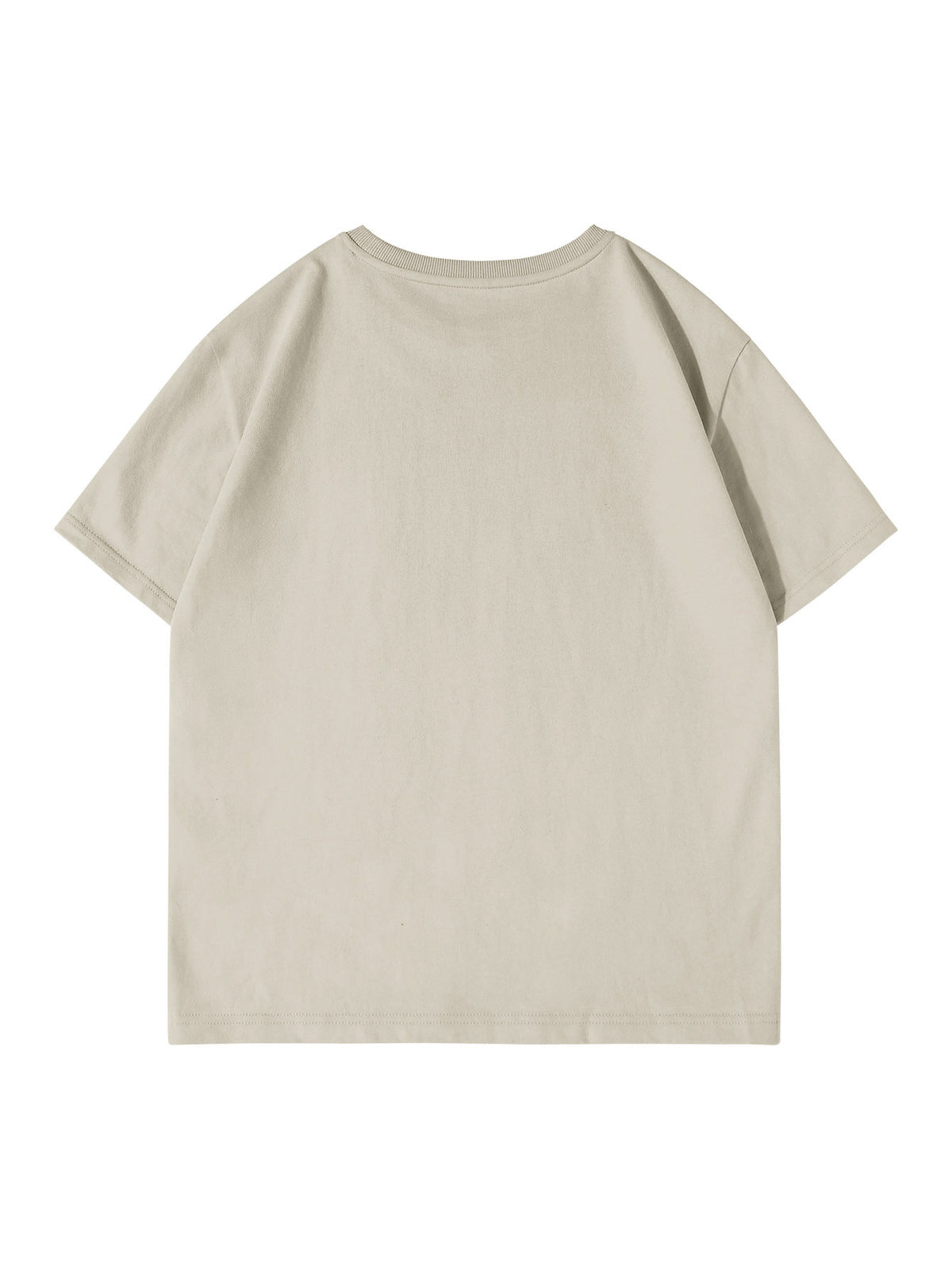 JEANSWEST Men'S Summer 100% Athletic Casual Short Sleeve T-Shirt, Loose Fit - Light Khaki