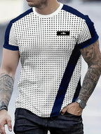 Digital Print - Men's Fashion Casual Creative Digital Print T-Shirt - Mixed colors