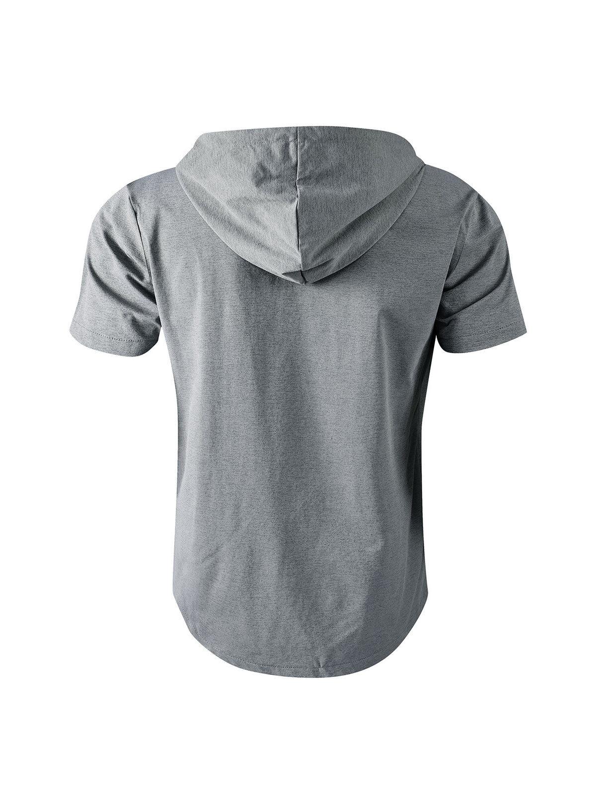 2pcs Summer Men'S Cardigan Hoodie Short-Sleeve T-Shirt, Fashionable And Easy, for Sports, Fitness, Beach, Yoga, Breathable - Gray+Khaki