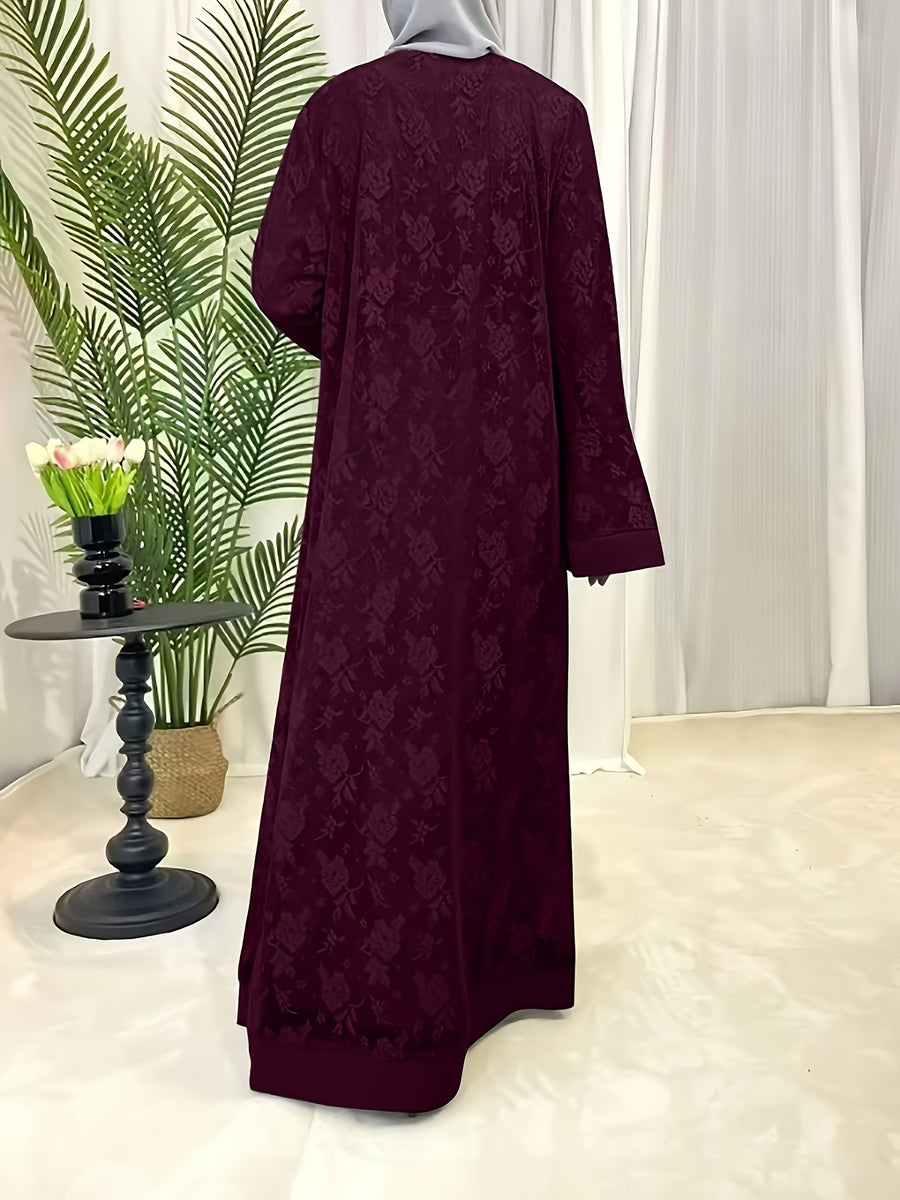 Elegant and Elegant Lace Dress - Burgundy