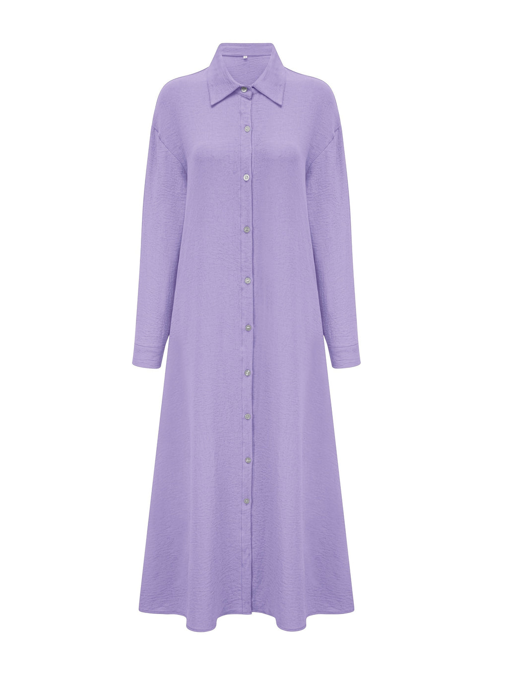 Women'S Fashion Long Shirt Dress, Dress - Purple