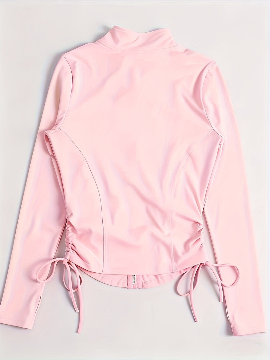 Women's Jacket 2025 New Slim-Fit Flattering Top, Women's Jacket, Elegant Women's Spring/Summer Outerwear, Short Casual Elegant Swear, Summer/Spring/Autumn/All-Season Style - Pink Color